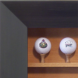 Golfballvitrine Tain Detail