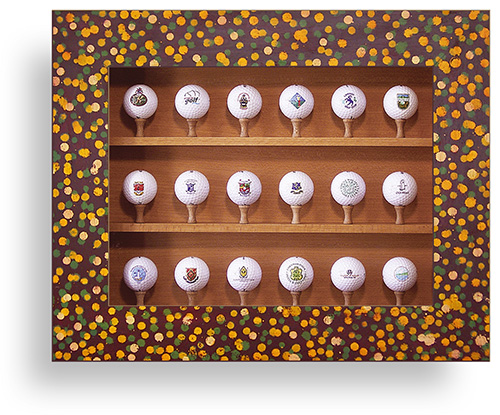 Golfballvitrine gestaltet von Ingrid Schmitz - Engelskirchen